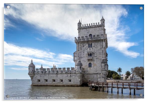 The Belem Tower (Torre de Belem) Lisbon Acrylic by Jim Monk