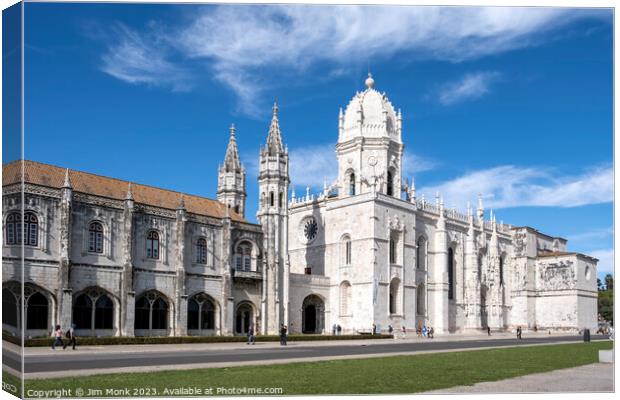 The Jerónimos Monastery in Lisbon Canvas Print by Jim Monk