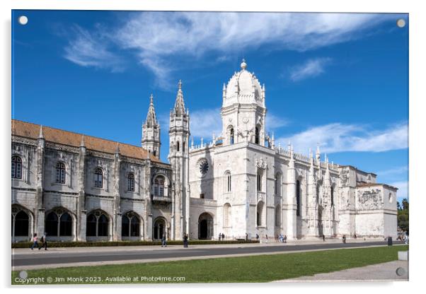 The Jerónimos Monastery in Lisbon Acrylic by Jim Monk