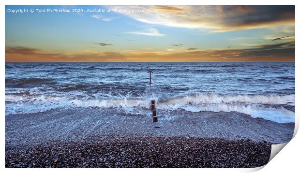 Findhorn Beach Sunset Print by Tom McPherson