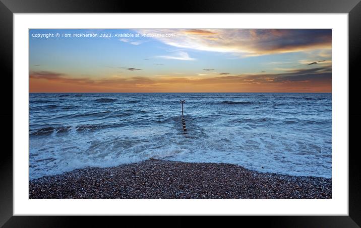 Findhorn Beach Sunset Framed Mounted Print by Tom McPherson