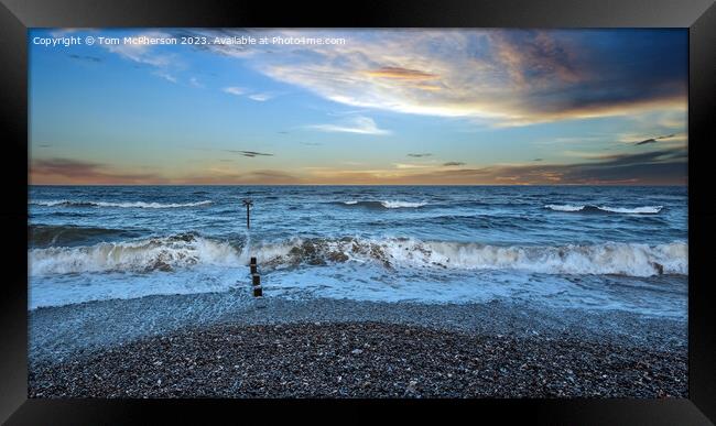 Findhorn Beach Sunset Framed Print by Tom McPherson