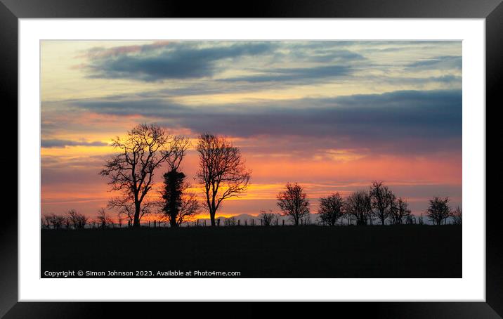 Sky cloud Framed Mounted Print by Simon Johnson