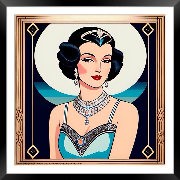Art Deco Glamour  Framed Mounted Print by Zap Photos