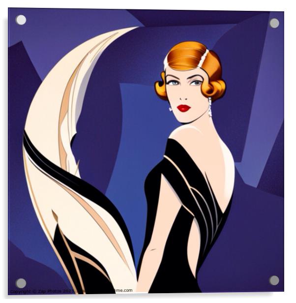 Art Deco Glamour  Acrylic by Zap Photos