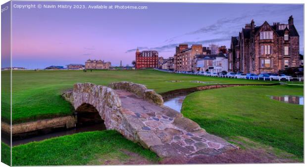 Swilcan Bridge, Old Course, St. Andrews  Canvas Print by Navin Mistry
