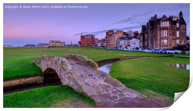 Swilcan Bridge, Old Course, St. Andrews  Print by Navin Mistry