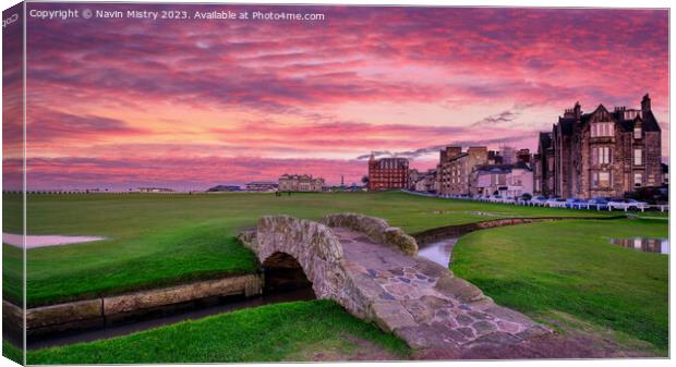 Swilcan Bridge, Old Course, St. Andrews Canvas Print by Navin Mistry