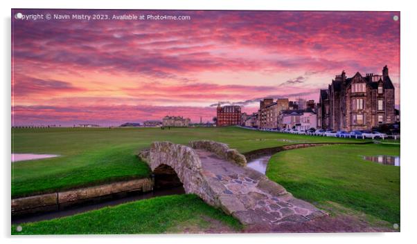 Swilcan Bridge, Old Course, St. Andrews Acrylic by Navin Mistry