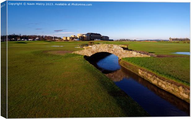 Swilcan Bridge, Old Course, St. Andrews, Fife, Sco Canvas Print by Navin Mistry