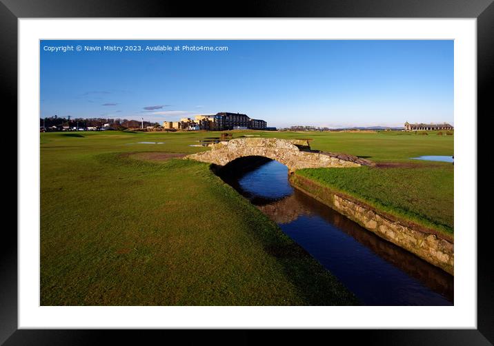 Swilcan Bridge, Old Course, St. Andrews, Fife, Sco Framed Mounted Print by Navin Mistry