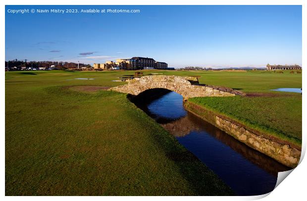 Swilcan Bridge, Old Course, St. Andrews, Fife, Sco Print by Navin Mistry