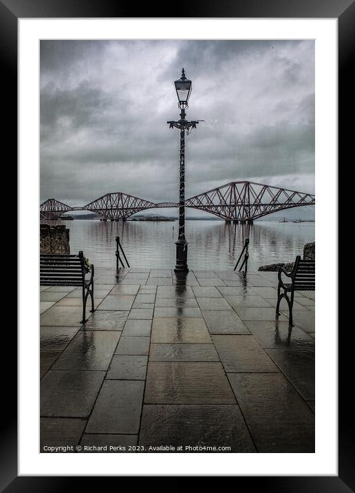 Stormy Weather on the Forth Framed Mounted Print by Richard Perks
