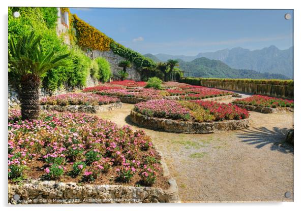 Ravello Gardens Italy Acrylic by Diana Mower