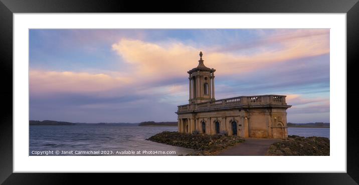 Normanton Church at Sunrise Framed Mounted Print by Janet Carmichael