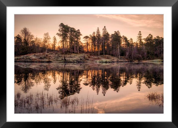Tarn Hows Sunrise ~ Lake District Framed Mounted Print by Tim Hill