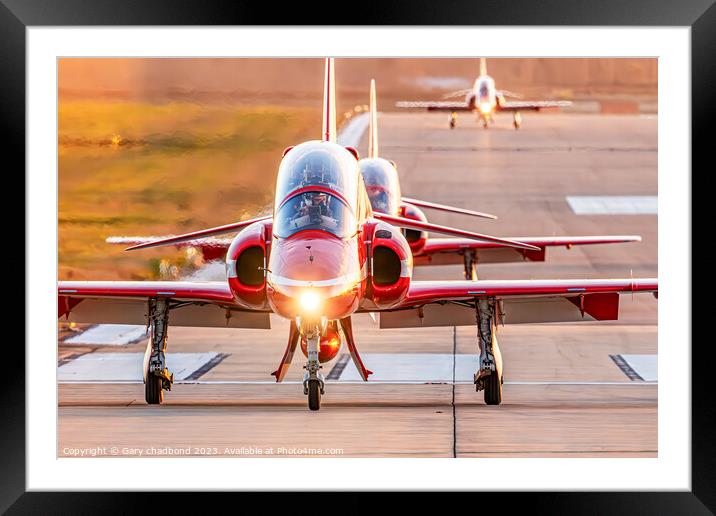 Red Arrows Framed Mounted Print by Gary chadbond