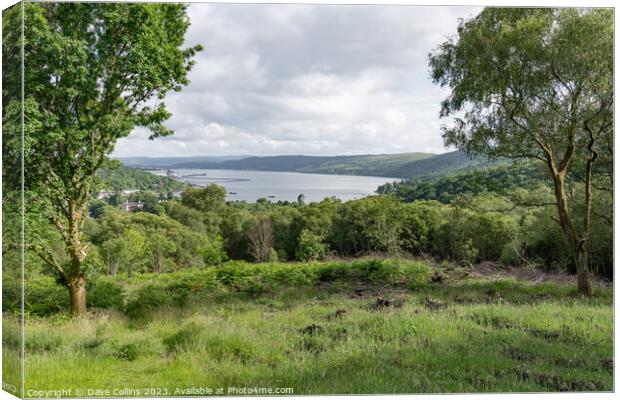 Gareloch with Faslane Military base, Argyl and Bute, Scotland Canvas Print by Dave Collins