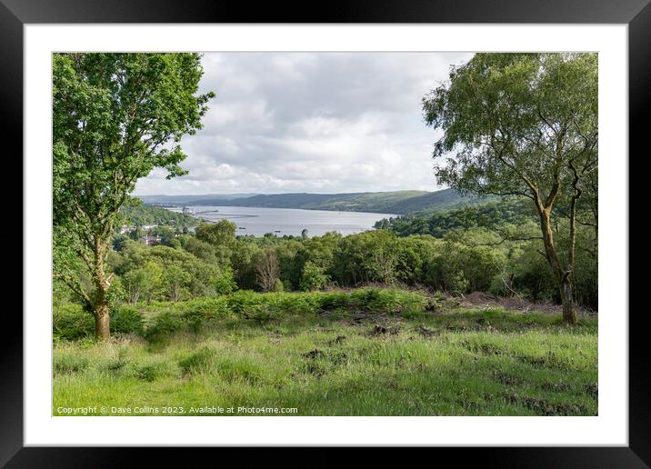 Gareloch with Faslane Military base, Argyl and Bute, Scotland Framed Mounted Print by Dave Collins