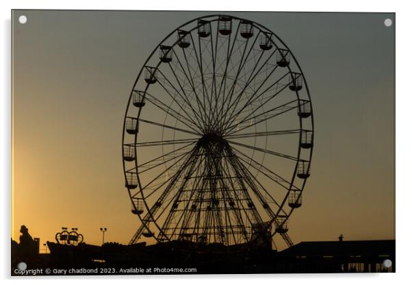 Blackpool Wheel Acrylic by Gary chadbond