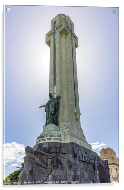 Monument to the fallen Nationalists,  Santa Cruz de Tenerife Acrylic by Jim Monk
