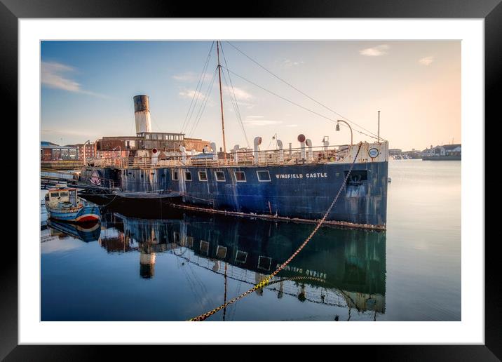 Wingfield Castle Paddle Steamer Framed Mounted Print by Tim Hill
