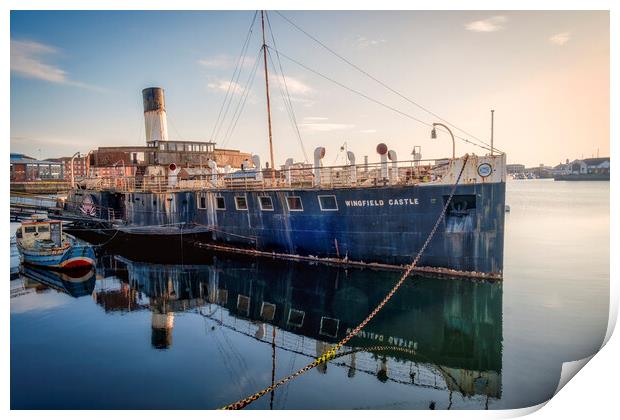 Wingfield Castle Paddle Steamer Print by Tim Hill