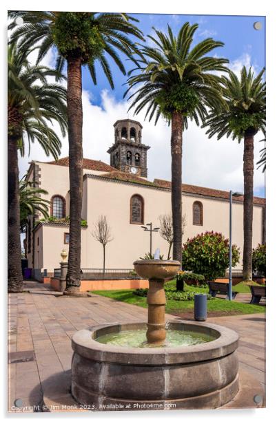 Church of the Concepcion, San Cristobal de La Laguna Acrylic by Jim Monk