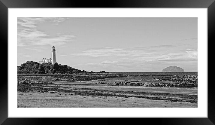 Turnberry Lighthouse and Ailsa Craig Framed Mounted Print by Allan Durward Photography