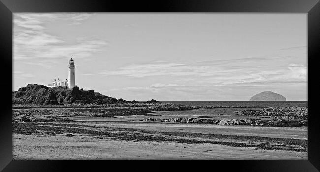 Turnberry Lighthouse and Ailsa Craig Framed Print by Allan Durward Photography