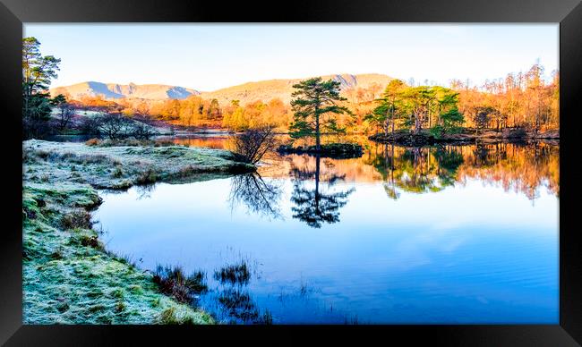 Tarn Hows Landscape: Lake District National Park Framed Print by Tim Hill
