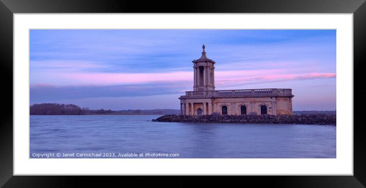 The Day Dawns at Rutland Water Framed Mounted Print by Janet Carmichael