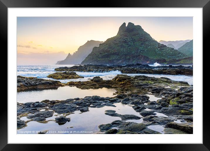 Punta del Hidalgo Sunrise, Tenerife Framed Mounted Print by Jim Monk