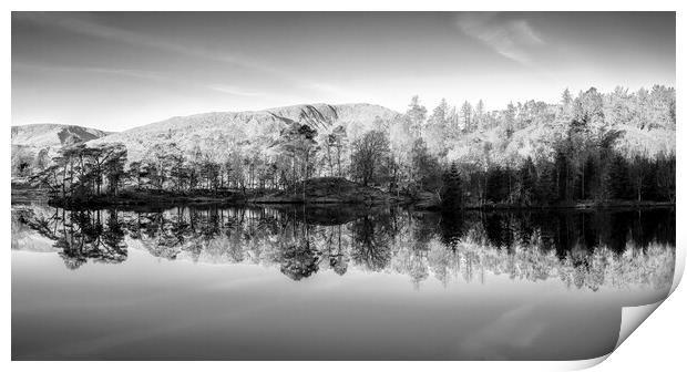 Tarn Hows Reflections Panoramic Print by Tim Hill