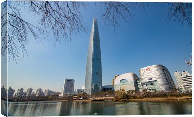 Landscape view fo Lotteworld tower Canvas Print by Ambir Tolang
