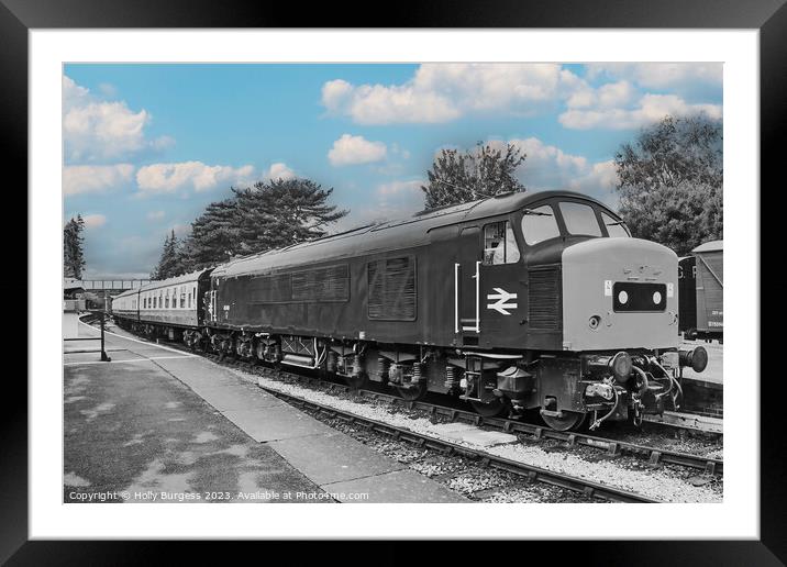 British Railway Diesel train  Framed Mounted Print by Holly Burgess