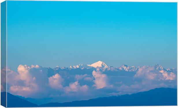 Landscape view of Mountain range Canvas Print by Ambir Tolang