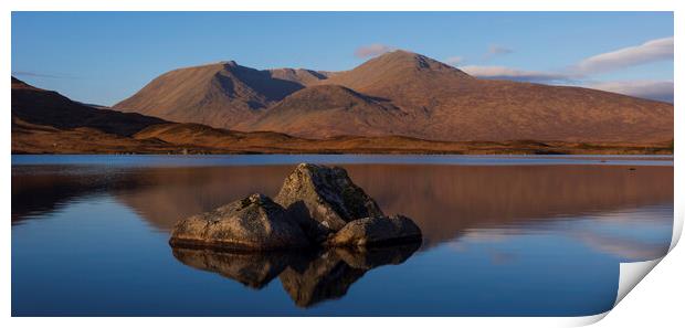 Lochan Na H-Achlaise And Black Mount Print by Tommy Dickson