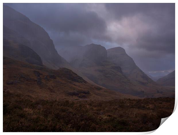 The Three Sisters Of Glencoe. Print by Tommy Dickson