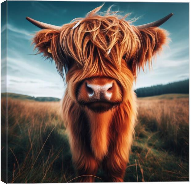 Highland Cow Canvas Print by Scott Anderson