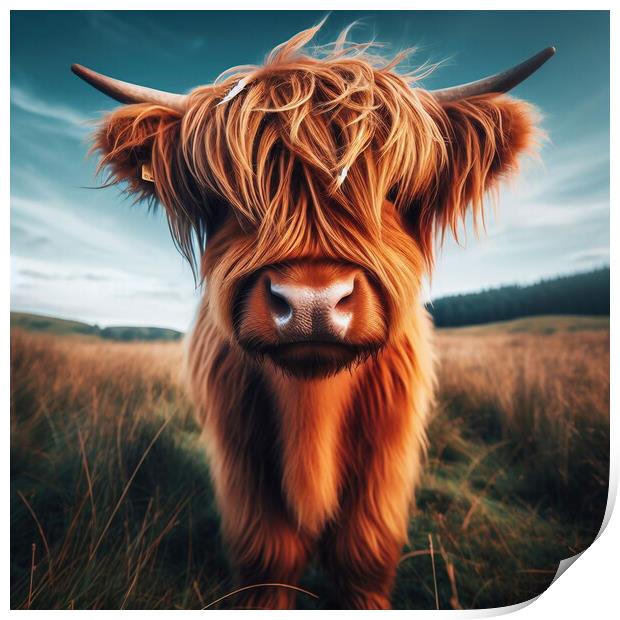 Highland Cow Print by Scott Anderson