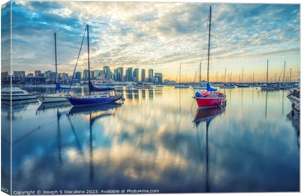 Perfect Cloud Reflection - San Diego Canvas Print by Joseph S Giacalone