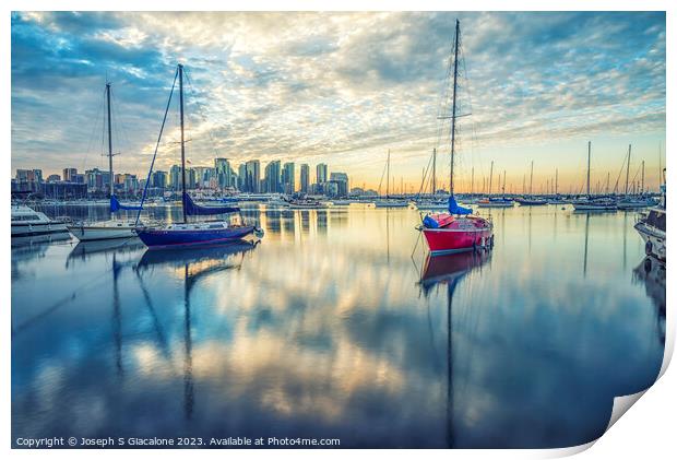 Perfect Cloud Reflection - San Diego Print by Joseph S Giacalone