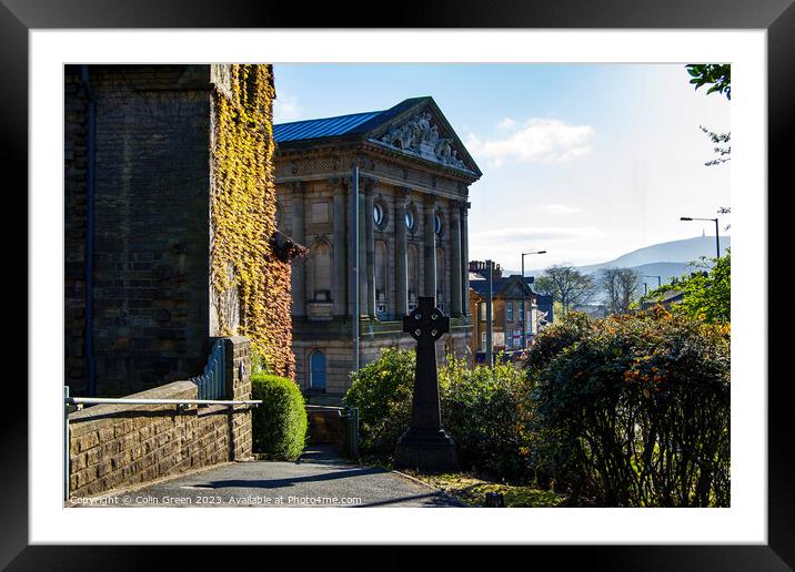 Todmorden Town Hall Framed Mounted Print by Colin Green