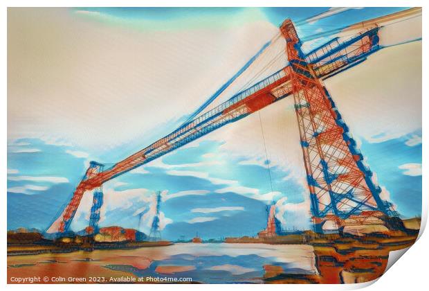 Newport Transporter Bridge Print by Colin Green