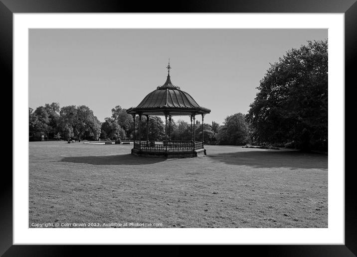 Bandstand at People's Park, Halifax Framed Mounted Print by Colin Green