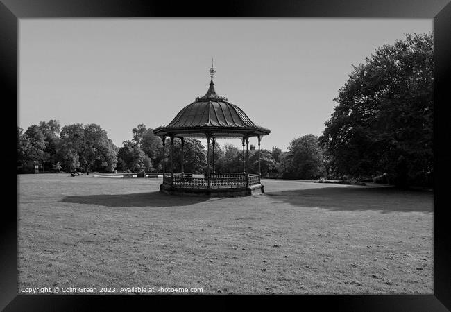 Bandstand at People's Park, Halifax Framed Print by Colin Green