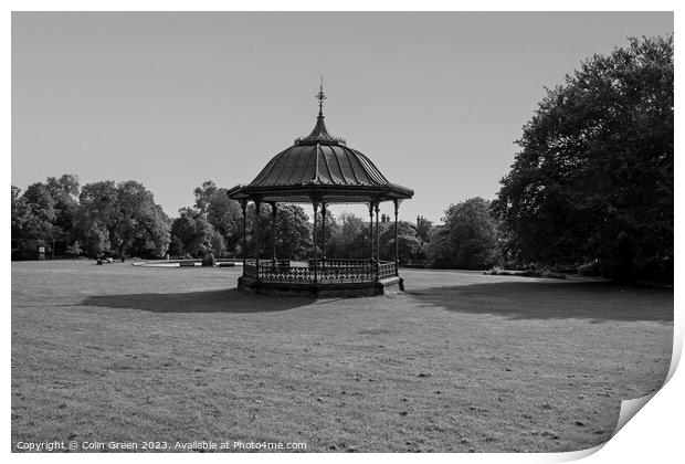 Bandstand at People's Park, Halifax Print by Colin Green