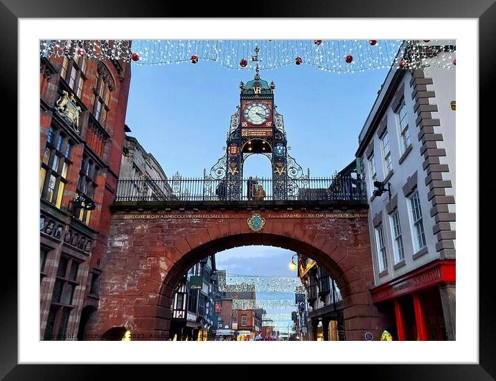 Eastgate Clock, Christmas Framed Mounted Print by Michele Davis