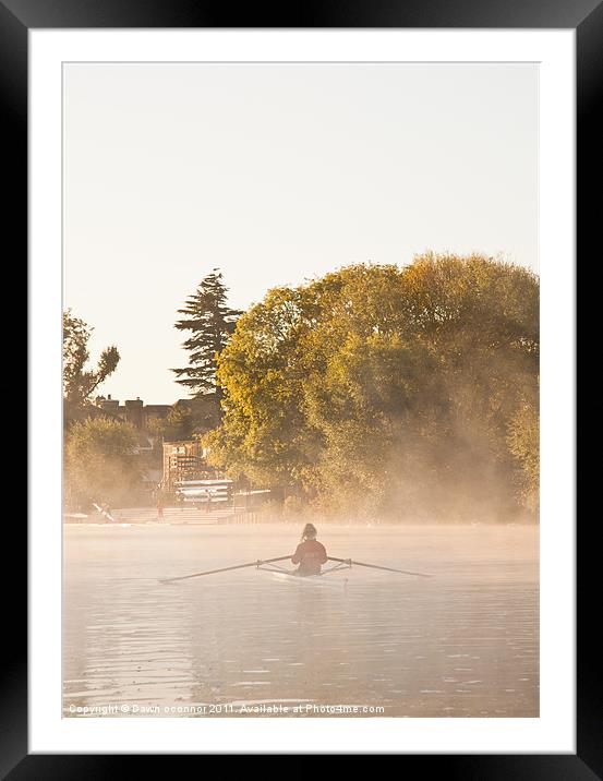 Henley on Thames Rower Framed Mounted Print by Dawn O'Connor
